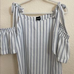 Tie strap off the shoulder top